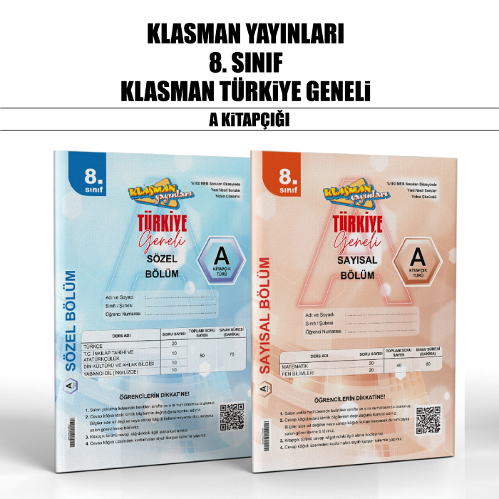 KLASMAN 08.SINIF TÜRKİYE GENELİ SAY/SÖZ 4-A -25-26